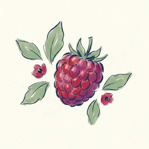 Week 8 size illustration: a raspberry