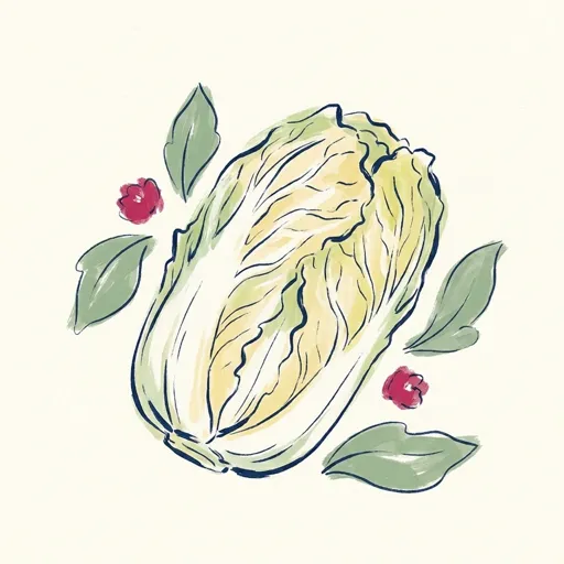 Week 32 size illustration: a napa cabbage