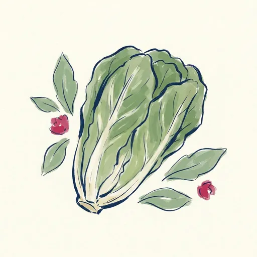 Week 36 size illustration: a head of romaine lettuce