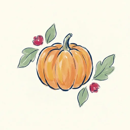 Week 40 size illustration: a small pumpkin